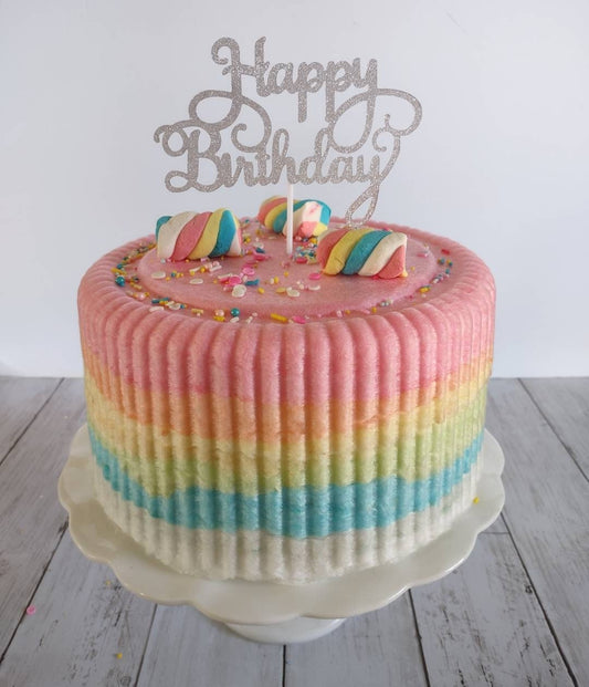 Cotton Candy Rainbow Birthday Cake for Candyland Parties, Gender Reveal, Baby Showers, Sweet 16, Candy Buffet, Sweet ONE party, Sweet theme