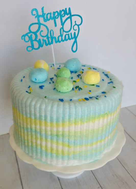 Blue Cotton Candy Birthday Cake, Boy's Party Favor Gift, Special gift for Boy Son Dad, Nephew & Grandson, gluten free cake, peanut free cake