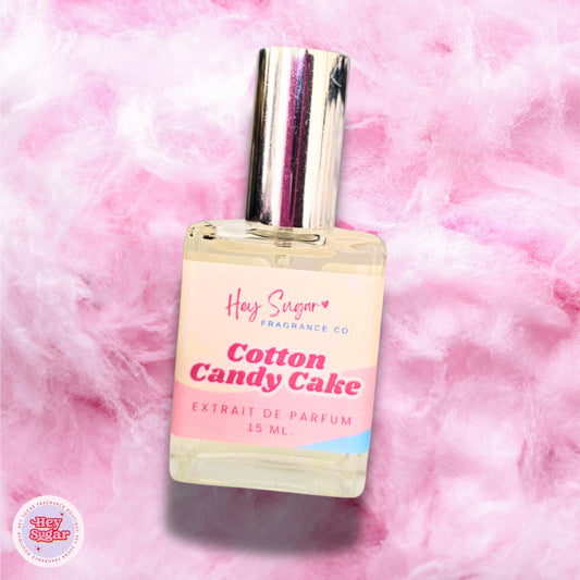 Cotton Candy Cake Perfume, a delicious, unique gourmand fragrance inspired by sweet cotton candy; a sophisticated spun sugar fragrance